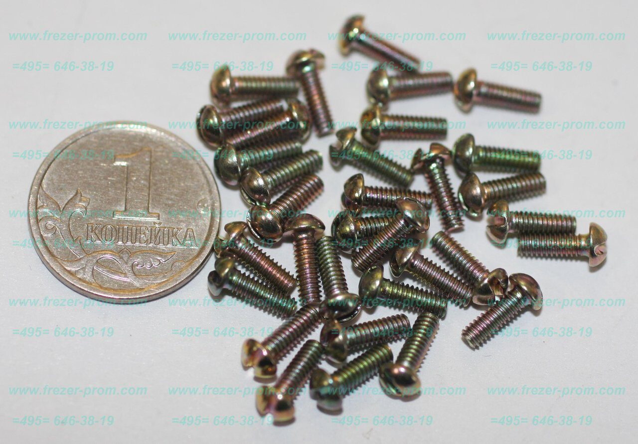 Винт с полукруглой головкой, М2-6gх6.36.013, ГОСТ 17473, резьба 6g